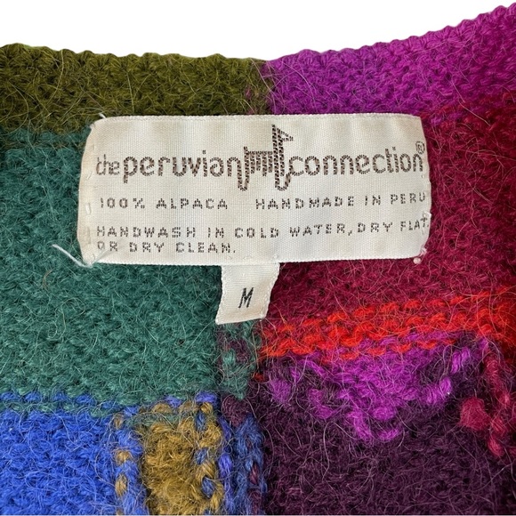 Peruvian Connection Womens Medium Vest Alpaca Animals Vintage Unique Boho - Picture 11 of 16
